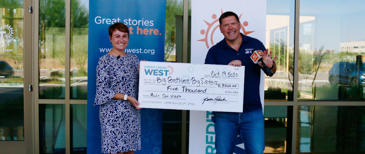 Supporting Big Brothers Big Sisters Paul's Car Wash Donation